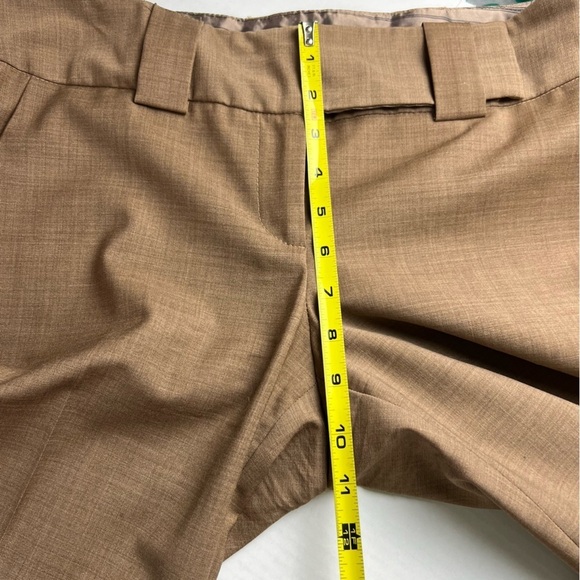 Nanette Lepore Pants Camel Tone Unlined Fine Wool Wide Leg w. Cuffs & Pockets - Picture 10 of 13